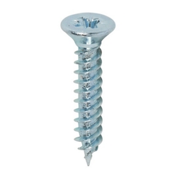 TWINTHREAD WOODSCREW CSK POZI 4 X 5/8"  3x16mm  BZP